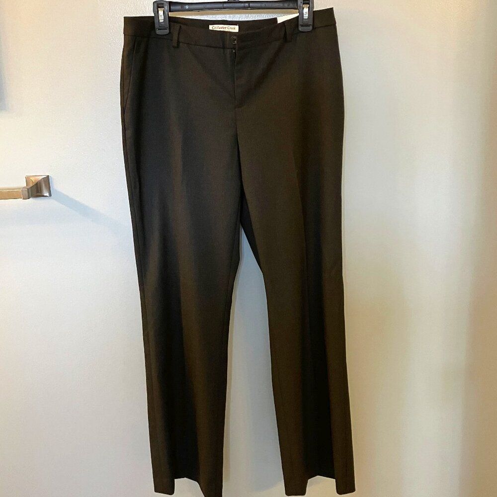 NWT Womens Coldwater Creek Dress Pants Natural Fit 10 Bootcut Trouser Gray